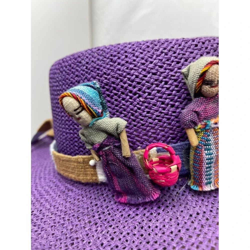 Hat Artist day of the dead zombie hat purple, unique, handmade artist 3D‎